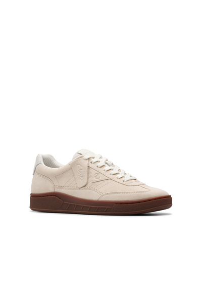 CLARKS Men's Off White Craftrally Ace Lace Up