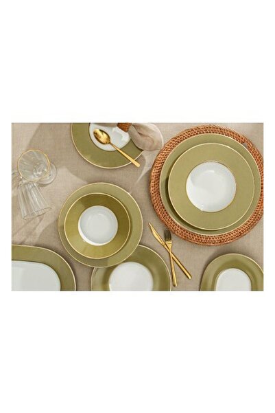 Porland 04A+P021969 Madeleine Yeşil 27 Parça 6 Kişilik Yemek Takımı