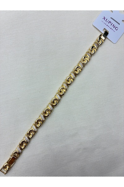Gulsah's Store Xuping Jewelery 14 ayar S motifli bileklik