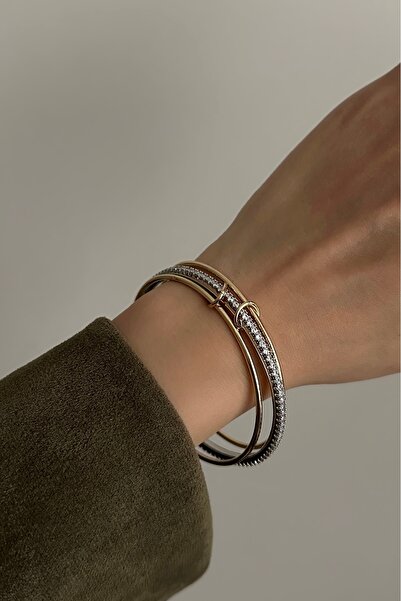 Okko Store Çelik 3'Lü Birleşik Kelepçe Bileklik