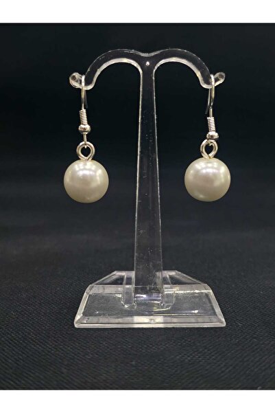 sarıyer silver Majorca Pearl Dangle Design 12 Mm. Measure Stylish Style Daily Use Mallorca Pearl Steel Earrings