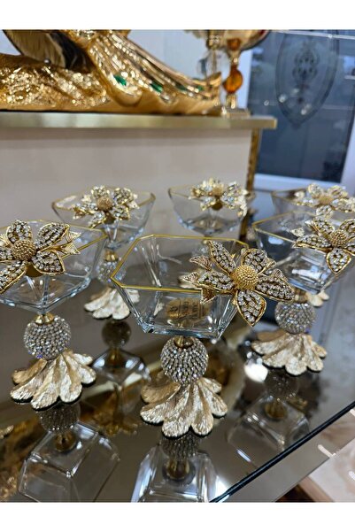 Niyara home Ice Cream Set 6 Pieces Set Gold