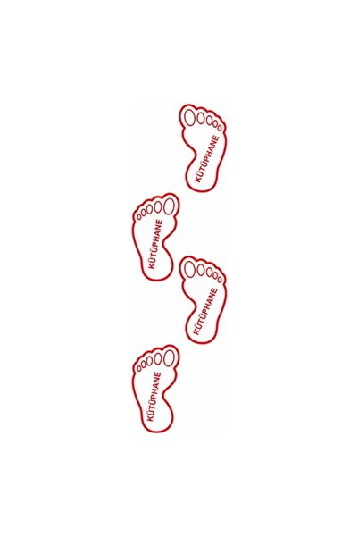 heptex Footprint Sticker (20 Pairs - You Decide Which Word to Write)