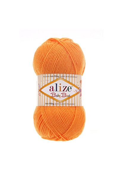 Alize 5 Pieces Baby Best Anti-Pilling Bamboo Blend 336 Orange - 100 Gr. 240 Meters.