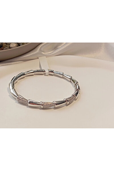 XUPING JEWELRY سوار VIP مرصع بحجر الزركون الفضي اللون