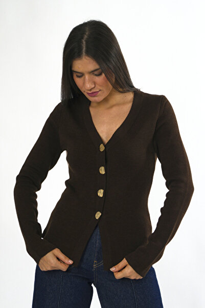 ABBRA Γυναικεία ζακέτα με 4 κουμπιά