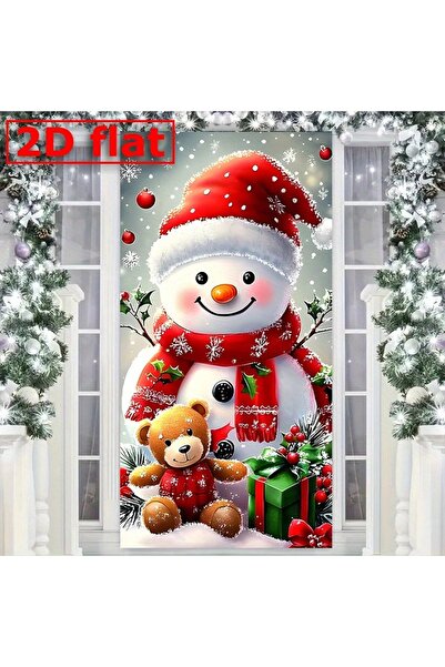 PROMISEBACKDROP2 زينة باب مرنة مقاس 190×75 سم، غطاء باب من القماش، ديكور عيد ...