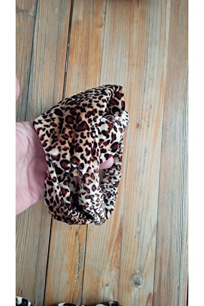 Mufincollection Leopard Pattern Elastic Hair Band / Women's Cross-Tied Elastic Bandana
