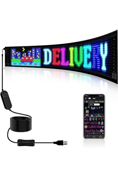 JRH Flexible RGB LED matrix display panel, 390x107 mm