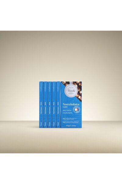 Venchi NO Added Sugar Milk Hazelnut Bars Bundle of 6