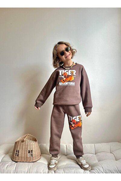 RAPAPA Boy's 3 Thread Ş Fleece-Lined Tracksuit Set 9113