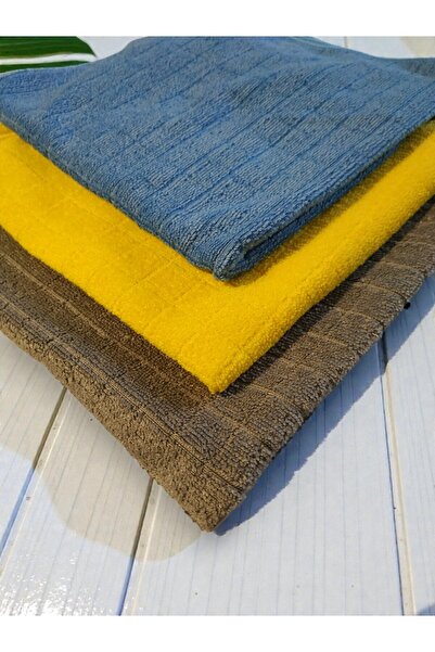 stonehill , 3'lü Eko Havlu Seti - Mikrofiber Süper Emici Çok Amaçlı Bez 40x40...