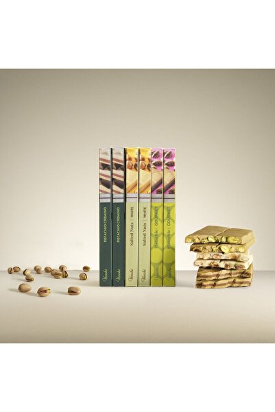 Venchi Set of 6 Assorted Pistachio Chocolate Bars