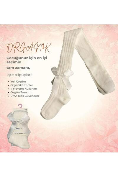 UMA Kids Baby Girl & Child Pantyhose Set of 3 with Bow, Cotton, Antiallergic
