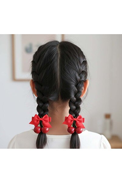 COLORFULLCLİPS Kiraz Figürlü Klips Toka – 2’li Set | Kız Çocuk Saç Tokası