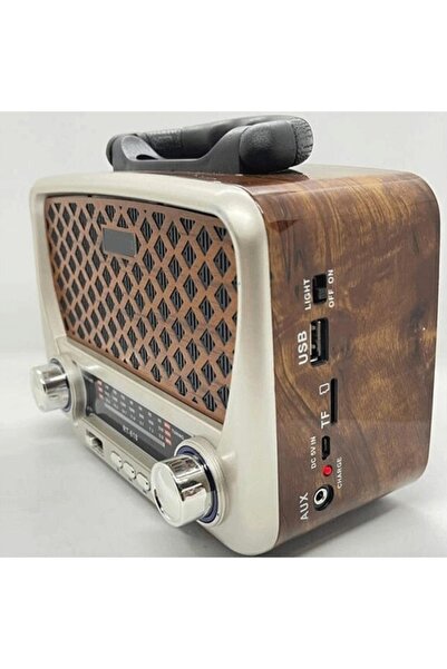 Generic Hi-Fi Retro Speaker with FM Radio, Bluetooth, USB/TF Playing, Remote Control, Rechargeable Battery,