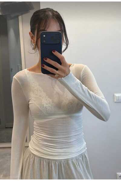 YEK&BİR BOAT NECK TRANSPARENT BLUZ