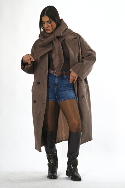 ABBRA Γυναικείο παλτό με επένδυση σάλιου