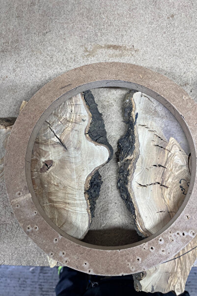 İhlas Ahşap Ham Zeytin Ağacı Parçaları 2’li Set – 3 cm, Planyalı, Kurutulmuş, İşleme Hazır