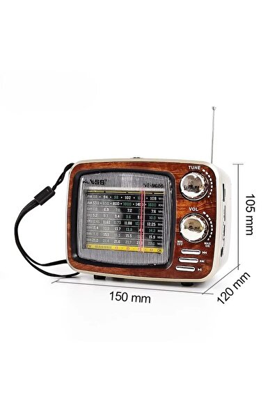 Generic Hi-Fi Retro Speaker with FM Radio, Bluetooth, USB/TF Playing, Remote Control, Rechargeable Battery,