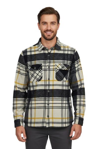 ADVANTE Men's Winter Double Pocket Hooded Lumberjack Shirt Bgl-St04934