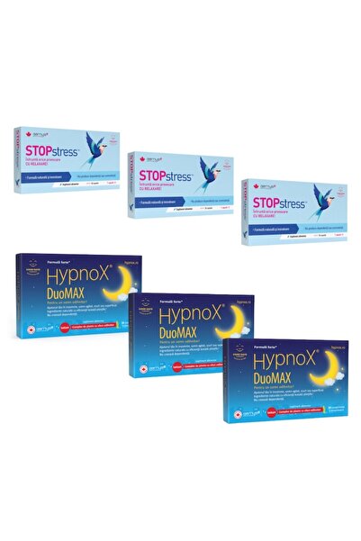 Barny's® Premium Quality Pachet 3 Barny's STOPstress™ 20 capsule si 1 HypnoX® DuoMAX 20 comprimate