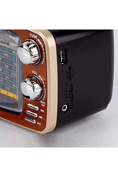 Generic Hi-Fi Retro Speaker with FM Radio, Bluetooth, USB/TF Playing, Remote Control, Rechargeable Battery,