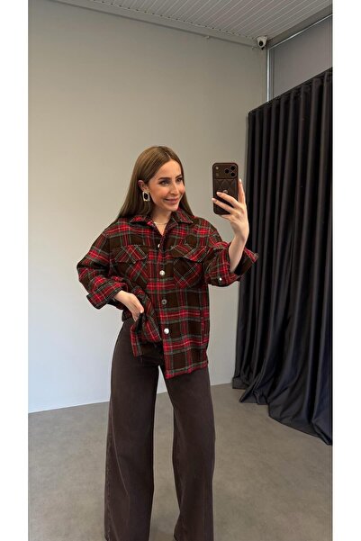 elif teke Cămașă în carouri roșie