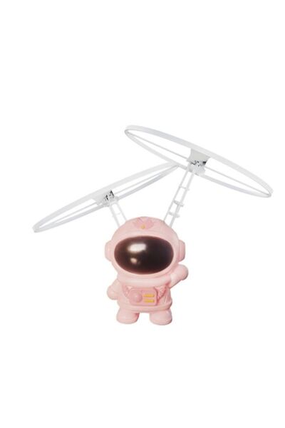 zyteq ZYTEQ®️ flying space robot, interactive toy, LED lights, astronaut luminous, pink