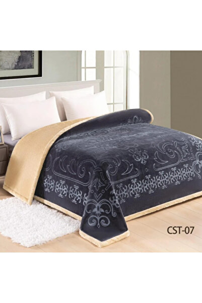 BEC29 بطانية دبل فيس فاخرة نقش بارز - مقاس 220x240 سم - تدفئة قصوى للشتاء