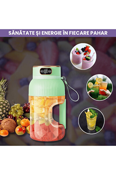 OferteTop Portable Blender with Digital Display and 10 Powerful Blades for Juices and Smoothies (1.2 Liters)