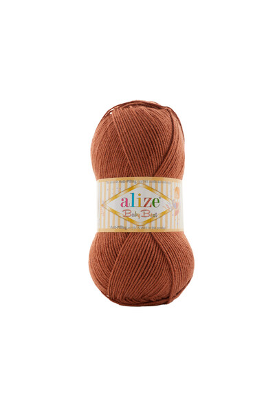Alize 5 Pieces Baby Best Anti-Pilling Bamboo Blend 572 Brown - 100 Gr. 240 Meters.