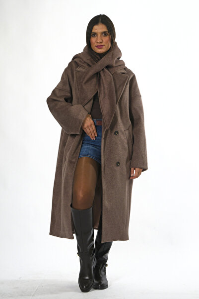 ABBRA Γυναικείο παλτό με επένδυση σάλιου