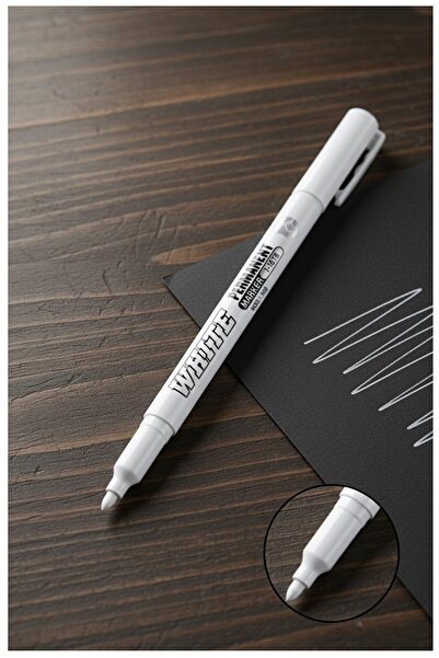 Artmaster Beyaz Keçeli Kalem 1 Adet Markör Kalıcı Marker Kalem Lastik Seramik...