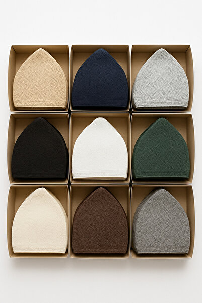 uhtico Namaz Takkesi 12 Adet Karışık Renkli Hac Umre Mevlüt Cemiyet Düğünlük Okuluk Hediyelik Dağıtmalık