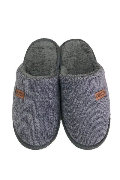 Fluffy-ThreeLife Men's House Slippers, Non-Slip Sole House Slippers, Plush Ho...