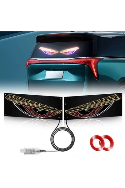 PRIMEDEO Set of 2x Devil's Eye Auto LED Light Panels, USB