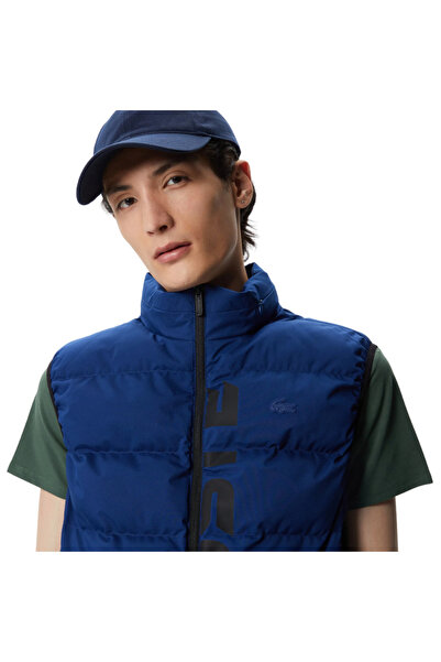 Lacoste Men's Quilted Dark Blue Vest Bh2407.07M