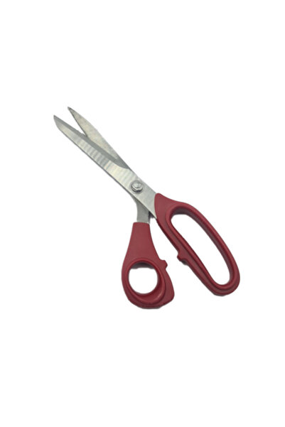 dalimag Professional Haircutting Scissors, Steel, Curved Handle, 24 cm, Red,