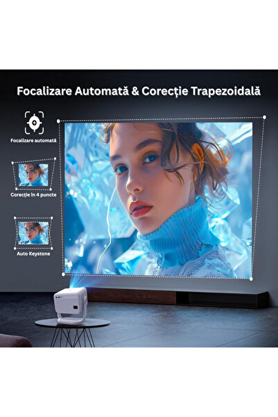 Velixo Videoproiector Full HD 1080P, WiFi 5G, BT 5.2, 18000 lumeni, suport 4K, trapez 4D, HDMI, USB