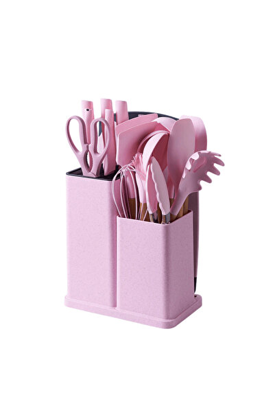 OferteTop Professional Set of 19 Silicone and Wooden Kitchen Utensils