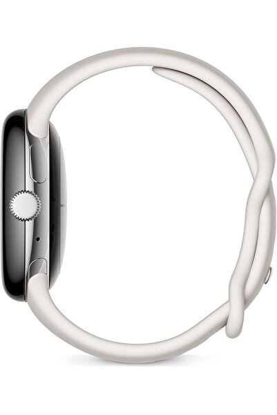 Google Pixel Watch - Android Smartwatch with Fitbit Tracking - Polished Silver (Chalk Band) - Wi‑F