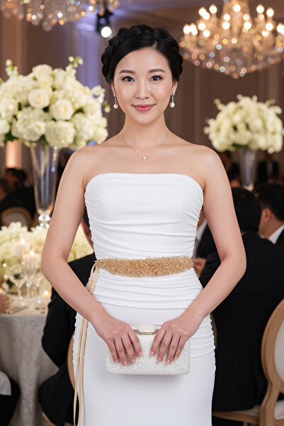 Hayalperest boncuk Crystal Beaded Wedding Dress and Evening Dress Belt – Elegant Handmade Waist Accessory