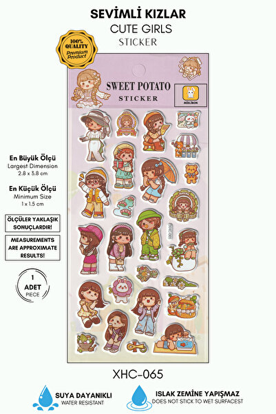 Mielibon Sevimli Kızlar Günlük Aktivite ve Şehir Yaşamı Sticker Seti