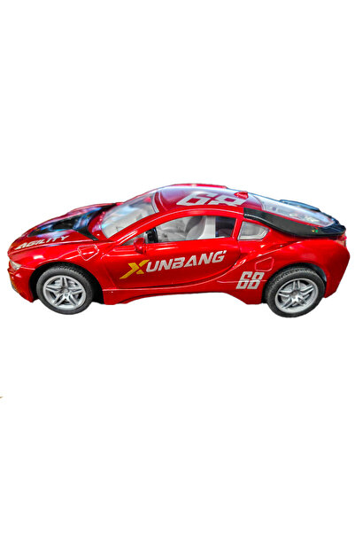 SergadiOnline.ro Sport remote control car with lights and sounds, 20 cm, USB rechargeable, red