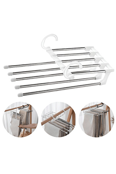 OferteTop Set de 2 Umerașe Reglabile cu 5 Brațe pentru Pantaloni, Fuste, Blugi, Haine, Prosoape etc.