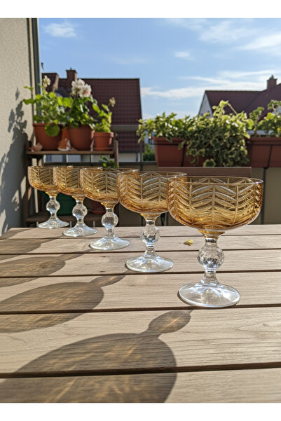 Elista Bohemia Crystal Ice Cream Cup Glass 200 Cc 6 Pieces