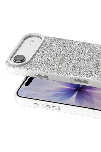 Nezih Case Apple iPhone 17 Air Compatible Stylish Cover with Velvet Interior Surface and Shiny Stone