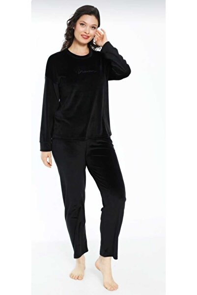 Estiva Stretch Velvet Plus Size Pajama Set