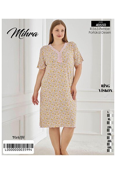 Mihra Cămașă de noapte lungă din viscoză PJD0301